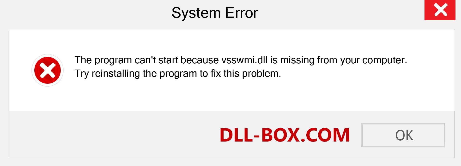  vsswmi.dll file is missing?. Download for Windows 7, 8, 10 - Fix  vsswmi dll Missing Error on Windows, photos, images